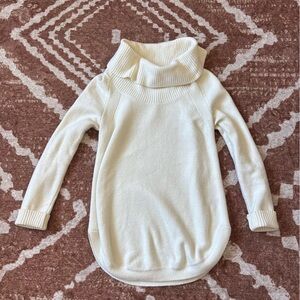 Anthropologie cream cowl neck sweater